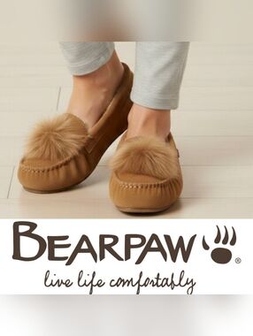 BearPaw 'Erika' Wide Suede Moccasin